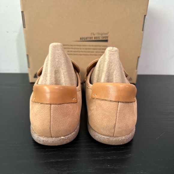 Kalso Earth Shoe DABB Size 8 Negative Heel Women Cognac Nubuck Loafer - Picture 4 of 10
